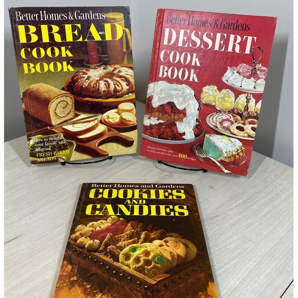 Vintage Better Homes and Gardens Cookbook Lot Bread Dessert Cookies Candies 60s